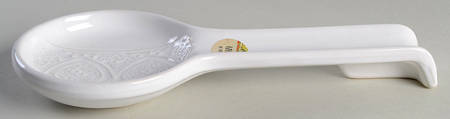 SWZ8 White Spoon Rest/Holder (Holds 1 Spoon)