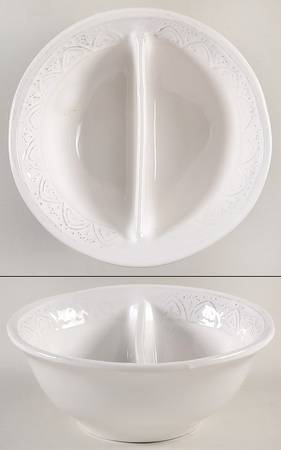 SWZ8 White Divided Bowl