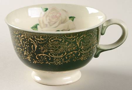 SLM429 (Green Rim) Footed Cup