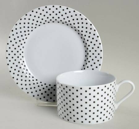 Party Dots Flat Cup & Saucer Set