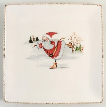 Christmas Twig 11" Square Serving Platter