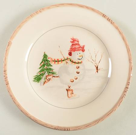 Christmas Twig Salad Plate