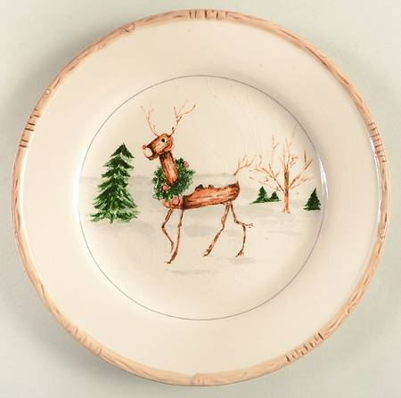 Christmas Twig Salad Plate