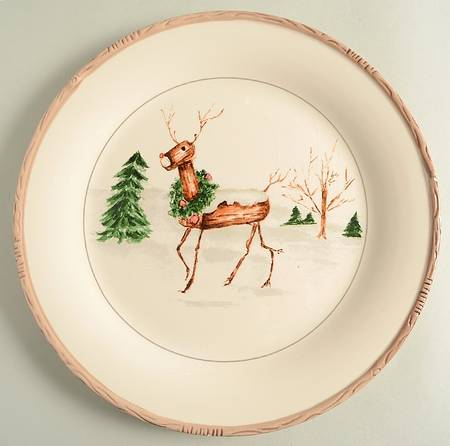 Christmas Twig Dinner Plate