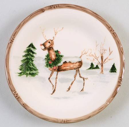 Christmas Twig Canape Plate