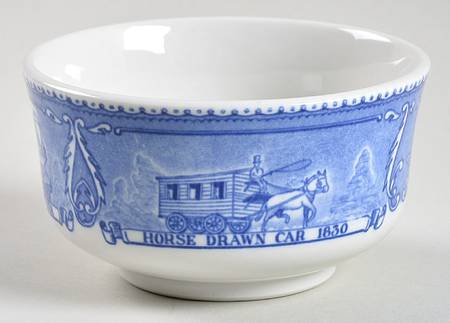 Baltimore and Ohio Railroad Blue Open Sugar Bowl