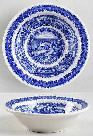 Baltimore and Ohio Railroad Blue Rim Fruit/Dessert (Sauce) Bowl