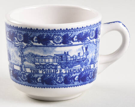 Baltimore and Ohio Railroad Blue Flat Cup