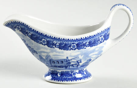 Baltimore and Ohio Railroad Blue Gravy Boat