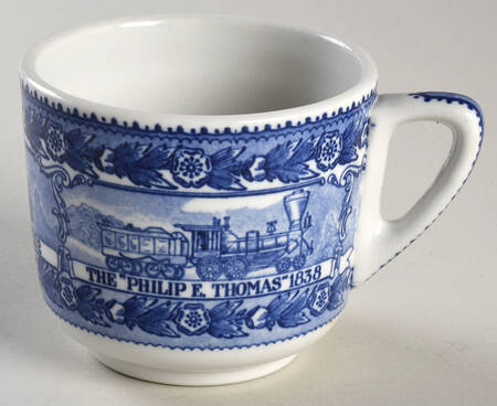 Baltimore and Ohio Railroad Blue Flat Cup