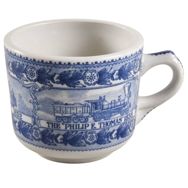 Baltimore and Ohio Railroad Blue Flat Cup