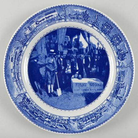 Baltimore and Ohio Railroad Blue Collector Plate