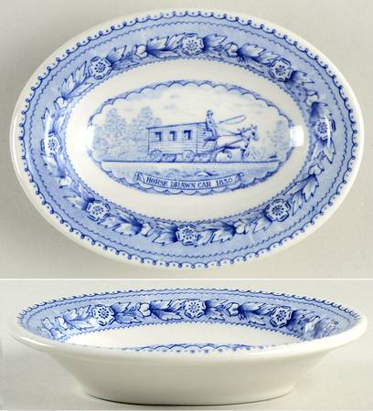 Baltimore and Ohio Railroad Blue Oval Fruit/Dessert Bowl
