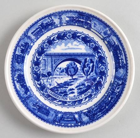 Baltimore and Ohio Railroad Blue Bread & Butter Plate