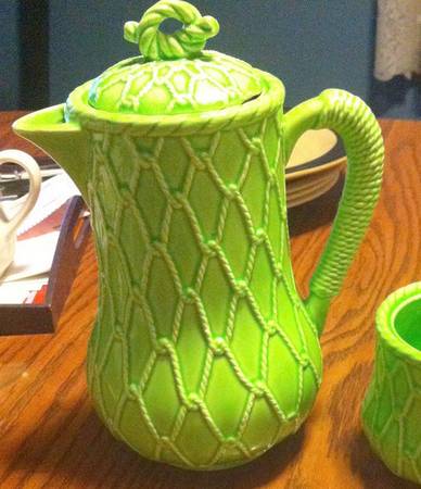 SCP14 Green Coffee Pot & Lid