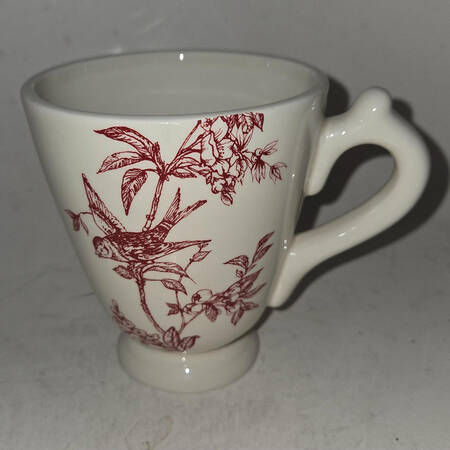 Bird Toile Red Mug