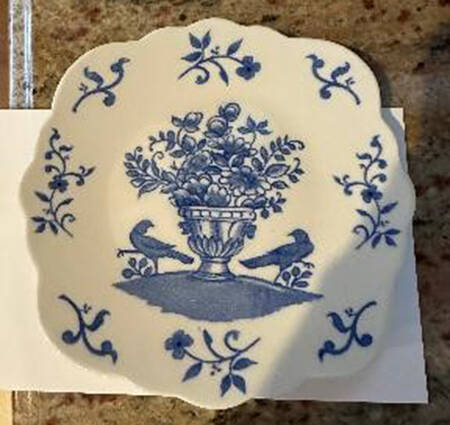 Blue in Bloom Dessert/Pie Plate