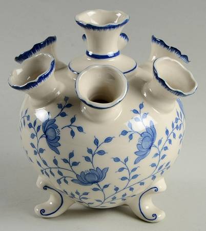 Blue in Bloom 7" Tulipiere Vase