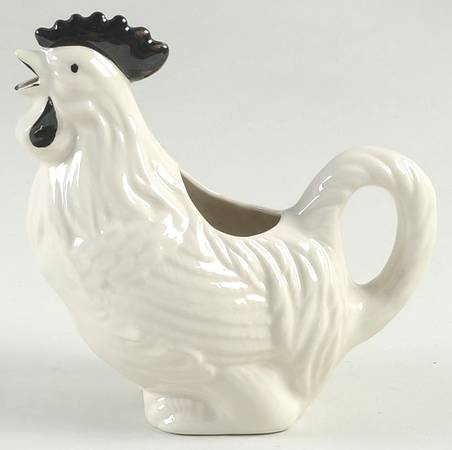 Barnyard Toile Farm Figural Pitcher