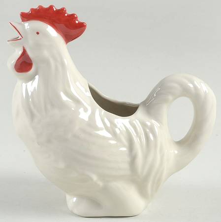 Barnyard Toile Farm Figural Pitcher