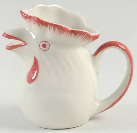 Barnyard Toile Farm Figural Creamer