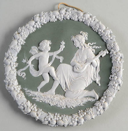 Green Bisque Giftware Plaque Wall