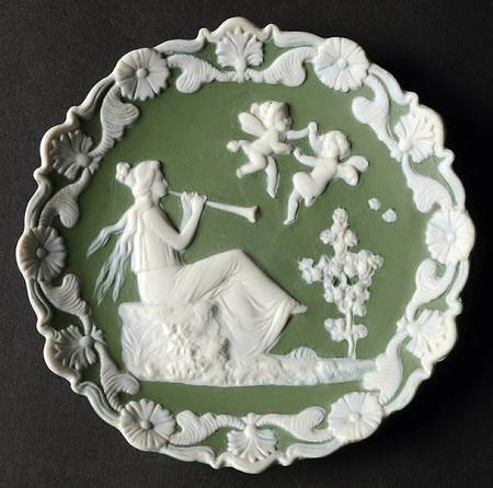 Green Bisque Giftware Wall Plaque