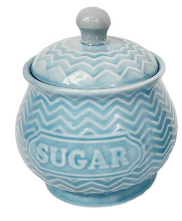 Embossed Word Sugar Bowl No Lid