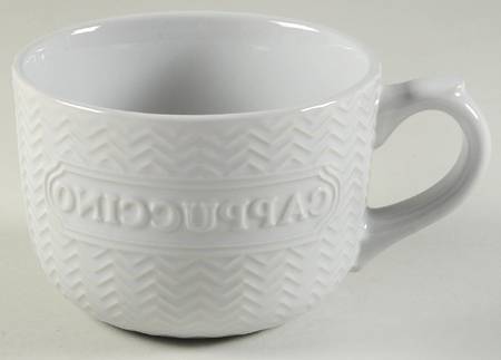 Embossed Word Cappuccino Mug