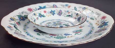 Garden of India (Scalloped) (2pc) Party Serving/Chip & Dip-Plate & Bowl