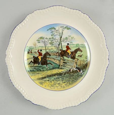 Herring Hunt (Gadroon, Purple Trim) by Spode