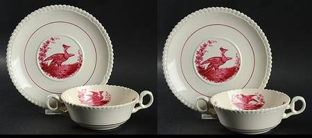 2-7832 Flat Cream Soup Bowl & Saucer Set