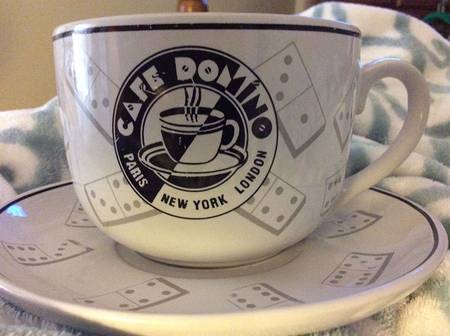 Cafe Domino Flat Cup & Saucer Set