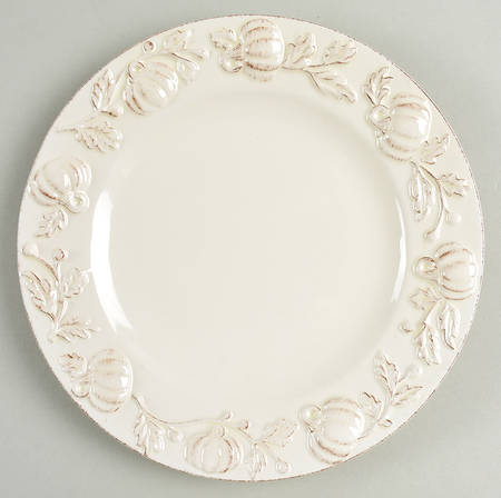 Pumpkin White Salad Plate