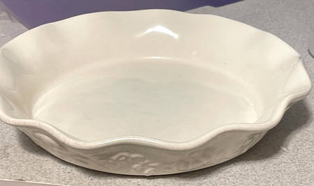 Pumpkin White 10" Pie Baking Plate