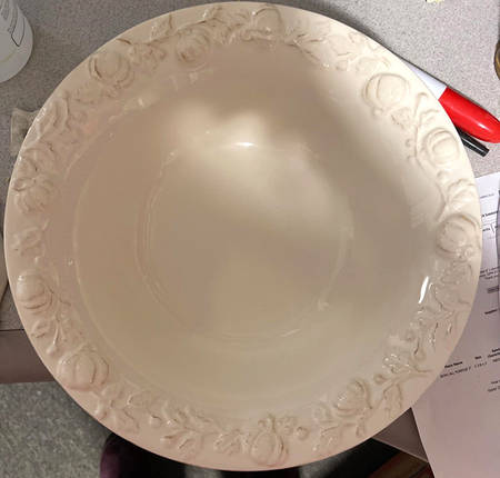 Pumpkin White 13" Pasta Serving Bowl