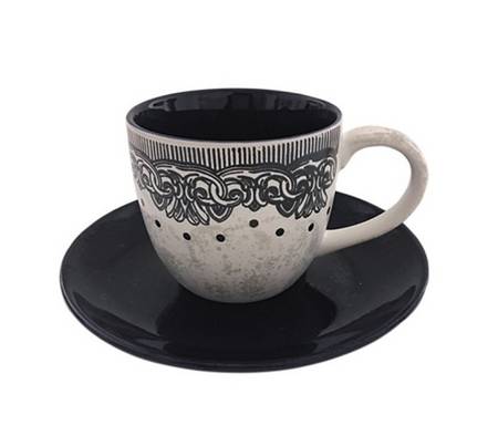Reema Modern Classic Flat Cup & Saucer Set