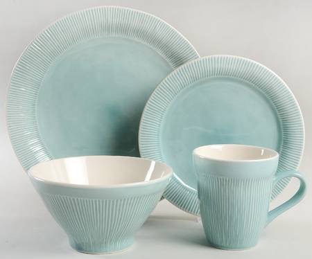 Chromatic Aqua 4 Piece Place Setting