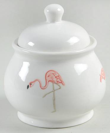 Flamingo Sugar Bowl & Lid
