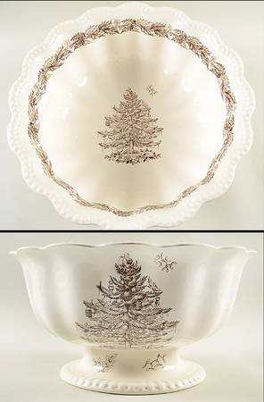 Christmas Tree Brown (Gadroon) by Spode