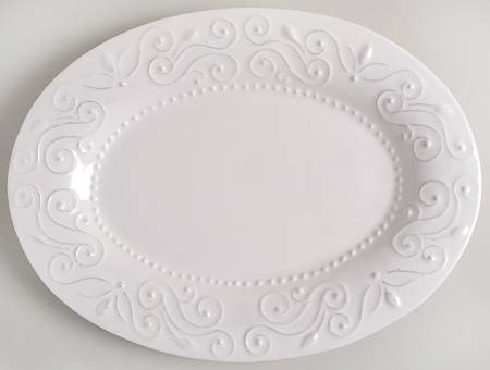 SWZ13 White 14" Oval Serving Platter