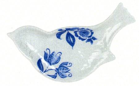Delft Garden Figural Open Candy Dish