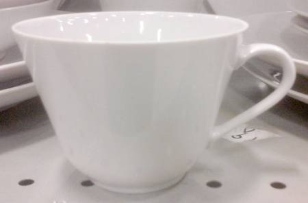 White Jubilee Flat Cup