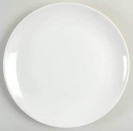 White Coupe Dinner Plate