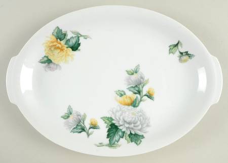 Chrysanthemum (Coupe, No Trim) 13" Oval Serving Platter