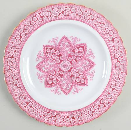 Primrose Rose (Luster Trim) Luncheon Plate