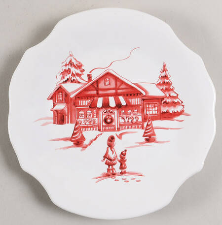 Snowy Lane Appetizer Plate