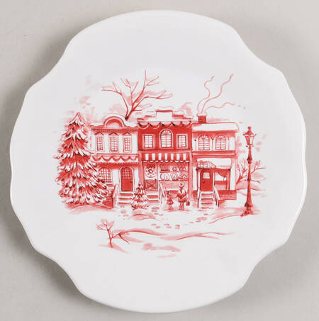 Snowy Lane Appetizer Plate