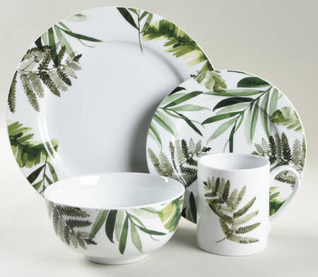 Pressed Ferns 4 Piece Place Setting