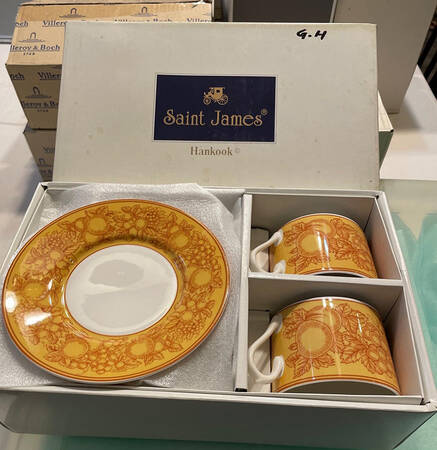 Golden Harvest Flat Cup & Saucer Set